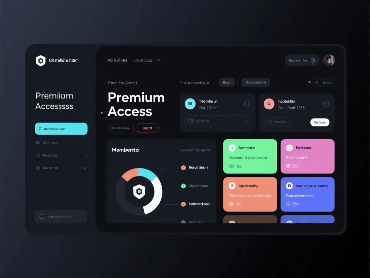 會員登入與會員中心介面示意圖