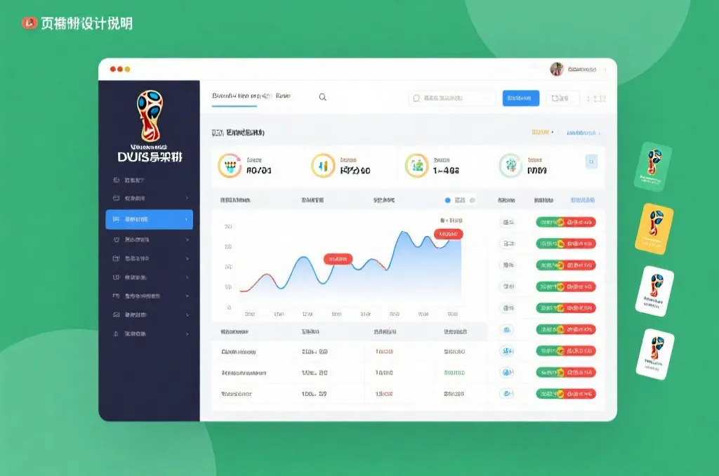 世界杯积分榜页面结构与赛程趋势图示意